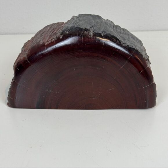 Vintage Handmade Burl Wood 3 Drawer Trinket Box - Picture 4 of 10